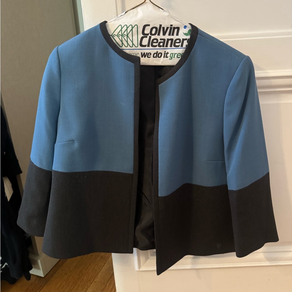 Kasper Women's Blue and Black Colorblock Blazer